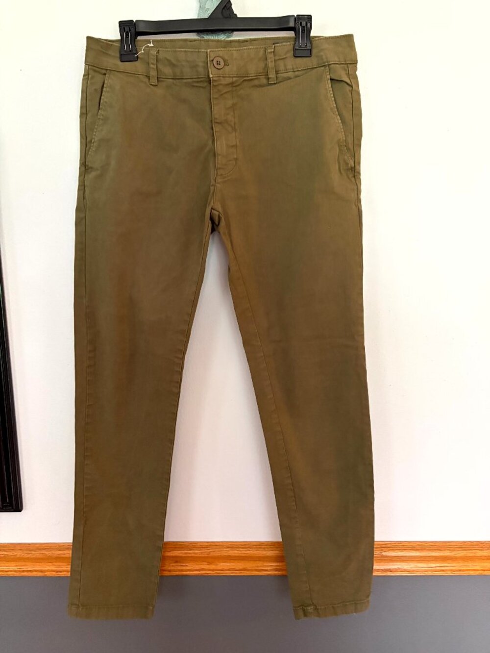 ZARA Premium Denim Olive Green Khaki  Pants Size 32